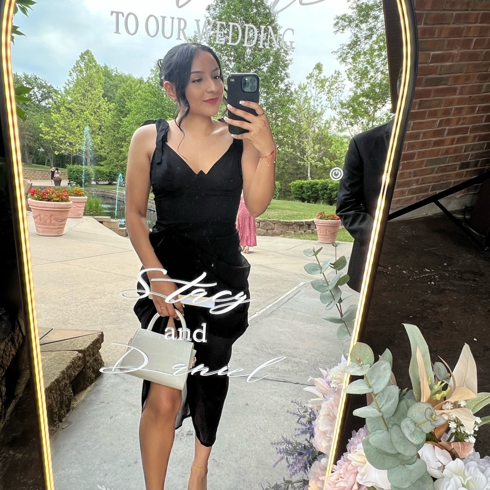 Black midi dress